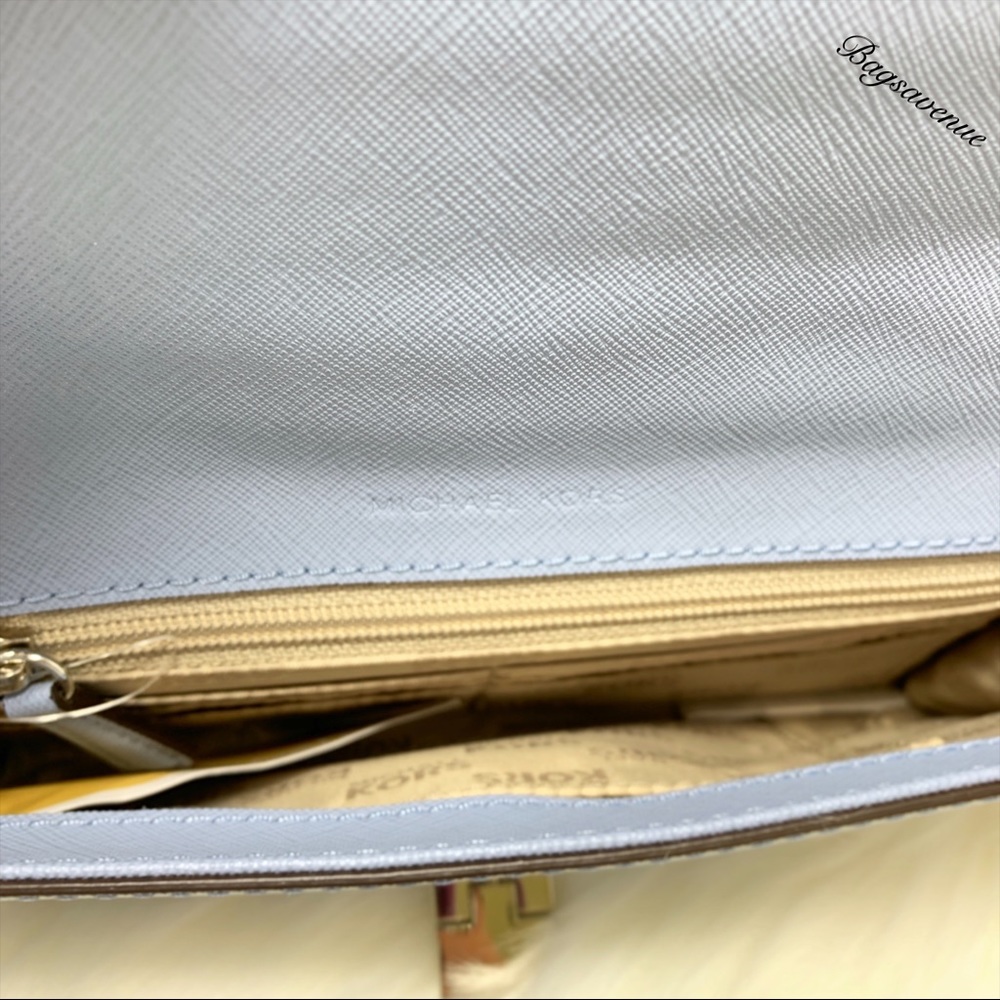 Michael Kors Tina pale blue silve floral crossbody - Picture 6 of 7